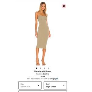 REVOLVE/Camila Coelho Claudia Midi Dress - Sage Green